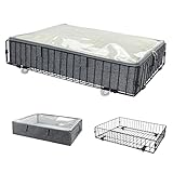 UXZEB Unterbett Rollaufbewahrung 15,2 cm Low Profile Stoffdecke Behälter Unterbett...