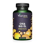 Bio Chia Öl Kapseln | 840 mg Omega 3 Vegan - Ohne Gelatine | Chia Samen aus Chile |...