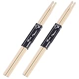Aopoy 2 Paar Drumsticks 5A, klassische Ahornholz-Trommelstöcke mit Holzspitze, für...
