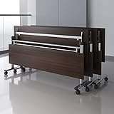 Zusammenklappbares Konferenztisch-Set mit feststellbaren Rollen, ideal für...