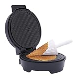 JDBDU Hörnchenautomat für Hauchdünne und Knusprige Eishörnchen, 1200W Waffeleisen für...