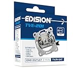 EDISION Antennendose Sat Universal TVE-201, Enddose Stich TV/R-SAT unterputz 2-Loch,...