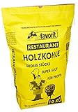Favorit Grill-Holzkohle 10 kg (aus reinem Laubholz, extra große Körnung, langanhaltende...