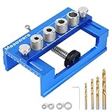 QUKFGCLGM Dübellehren-Set und Flachdübelfräsen-Set – Verstellbare Holzdübellehre mit...