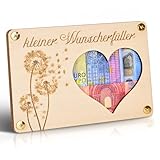 Geldgeschenk Holz Grußkarte im Kleinforma, Wunscherfüller Geschenk für Männer und...
