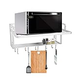 Ejoyous Mikrowellen-Regal, Wandmontage, Aluminium, Doppelschichten, zum Aufhängen,...