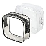 Kleine Kosmetiktasche, 2 Stück Makeup Bag Durchsichtige Reise Kosmetiktasche...