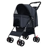 Hundebuggy Hundewagen Buggy für kleine Hunde und Katzen Haustierwagen Pet Stroller...