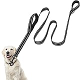 Euqvunn Hundeleine 2m×2,5cm mit Zwei gepolsterten Griffen | Längen Verstellbare |...