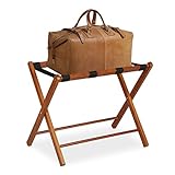 Relaxdays Kofferständer klappbar, Holz Gepäckablage, HBT: 54,5 x 66 x 44 cm,...