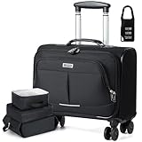 Lekespring Business Trolley mit TSA Vorhängeschloss - Rolling Laptop Case mit...