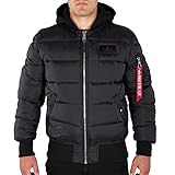 ALPHA INDUSTRIES Herren MA-1 ZH Back Print Puffer FD Baby Jacke, Black, M