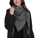 Risipu Damen Winter Dreieck Schal & Tücher Mode Flauschiger Schal Dreieck Warme Ponchos...