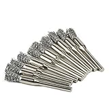 ARMYJY 30 Stück 5 x 3 mm Edelstahl-Drahtbürste Formschleifer Griff Elektrische...