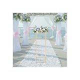 Gold Blumenständer Hochzeit Dekoration - Metall Säulenvasen mit Acrylplatte 28x28x80cm |...
