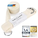 Body & Mind® Yogagurt aus 100% Natur Baumwolle - 250 cm lang; Yoga-Band mit...