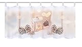Home fashion Laterne Cafehaus, Stoff, Natur, 45 x 120 x 0,1 cm