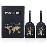 Reisepasshülle,3 PCS（1PCS Reisepass Schutzhülle+2PCS...