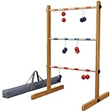 WELLGRO Leitergolf aus Holz - Kiefernholz massiv - inkl. Aufbewahrungstasche und...