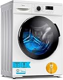 Midea Waschmaschine mit Frontlader, 8 kg, 1400 U/min und Digitalpanel, Waschmaschinen mit...