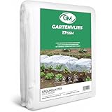 GroundMaster Gartenvlies Wasserdurchlässig 2 x 10 M / 17GSM - Pflanzen Frostschutz Vlies...