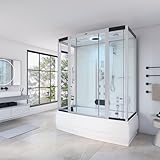 HOME DELUXE - Dampfdusche DIAMOND BIG - Weiß, Maße: 190 x 100 x 220 cm - inkl....