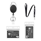Einziehbarer Ausweishalter und Lanyard mit Kartenhalter, 1 Set - Lanyard,...