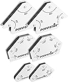 Poppstar Schweißmagnet-Set (Winkel 45°, 90°, 135°, 30°, 60°, 75°) 2x...