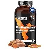 Curcuma Kapseln – BIO Kurkuma mit Schwarzem Pfeffer & Ingwer – 365 Kapseln –...