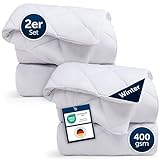Blumtal Winterdecke 135x200 cm im 2er Set - OEKO-TEX zertifizierte Bettdecke...