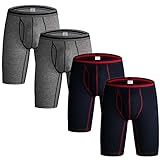 PRIOKNIKO Unterhosen Männer 4 Teile/Los Männer Unterwäsche Boxer Lange Boxershorts...