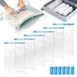 Tekenewbse 6 Stück Vakuumbeutel für Kleidung, Vakuumbeutel Vacuum Bags for...