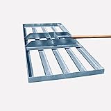 SattesGrün 75x35cm Profi Rasenrakel Rakel zum Sanden Abziehen Levelingrake...