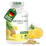Bromelain hochdosiert, 5.000 FIP – 120 vegane Kapseln, hohe Enzymaktivität...