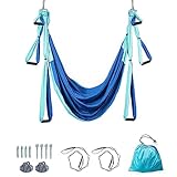 COSTWAY Aerial Yoga Hängematte, Yoga Schaukel, Air Fliegen Hängematte Set, Yogatuch mit...