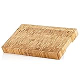 Mahlzeit Bambus Schneidebrett 50 x 30 x 5 cm | Schneidebrett Holz mit Saftrille...