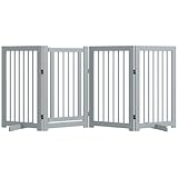 PawHut Absperrgitter Hund 4-teilig, 220 x 91 cm Faltbar Türschutzgitter mit...