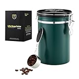 Tallgoo kaffeedose luftdicht,Kaffeebohnen Behälter aus Edelstahl 1,8L,kaffeebohnen...