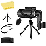 Hagsnec 12X50 Monokular Teleskop, Wasserdichtes Hoch Leistung Monokular mit Smartphone...