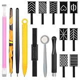 Grevosea 16 Stück Cat Eye Magnet für Nägel 9 Stile Nagelmagnet werkzeug 3D...