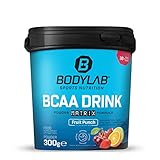 Bodylab24 BCAA Drink Powder Matrix Formula Fruchtmix 300g, pro Portion 5g BCAA mit...