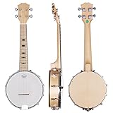 Kmise Banjo-Ukulele mit 4 Saiten für Konzerte, 58,4 cm, aus Sapeli-Holz Concert...