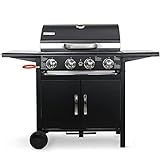 4 Brenner Gasgrill, Gasgrill Master, BBQ Grillwagen Gas, Hochleistungsbrenner,...