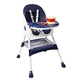 Qussse Baby Hochstuhl 2 in 1, Hochstuhl für Babys und Kleinkinder mit Fußstütze...