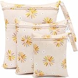 FenFang Windeltasche Nasstaschen, 3 Stück Wetbag Stoffwindeln Organiser...