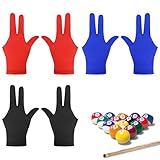 Bekecidi Billard-Handschuhe, 3-Finger, Snooker-Queue-Handschuhe, für Damen und...