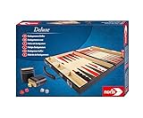 Noris 606101712 - Deluxe Backgammon, der Spieleklassiker im handlichen Koffer in edler...