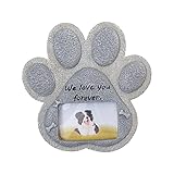 T TAKONE Grabstein Hund, Pfotenabdruck-Harz-Haustier-gedenkstein Hund mit...