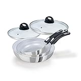 Genius Cerafit Steel Pfanne Bratpfannen-Set 5-tlg - Keramikpfannen 20 24 28 cm...