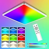 MILFECH 24W LED Deckenleuchte Dimmbar mit Fernbedienung, 3000k-6000k Deckenlampe...